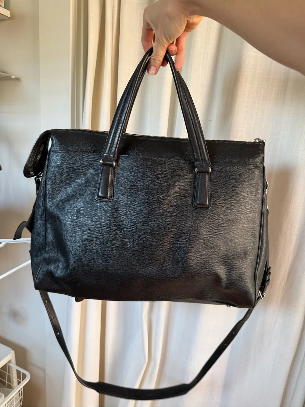 TUMI Sinclair Nina Commuter Briefcase Black Leather